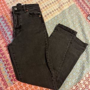 H&M Black Mom Straight Leg Jeans